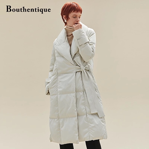 【小太阳粉丝专享】Bouthentique显瘦白鸭绒长款加厚羽绒服外套
