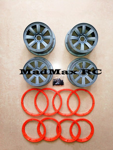 MADMAX超酷设计,灰色轮毂LOSI 5T2.0,DBXL-E,BAJA 5b,ROVAN无螺丝