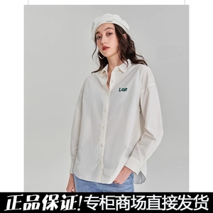 Lee专柜正品 2023秋冬女米色宽松休闲衬衫LWT0066584DE00F-A00005