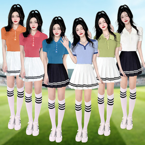 韩版啦啦队服装女团成人学生拉拉队啦啦操青春活力爵士舞蹈演出服
