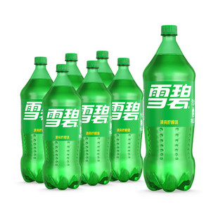 可口可乐雪碧清爽柠檬味汽水2LX6瓶碳酸饮料新老包装随机发货