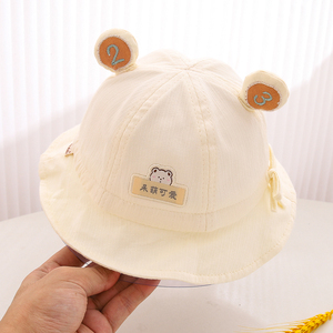 新疆包邮婴儿帽子春秋薄款可爱超萌3-6个月1岁男女宝宝渔夫帽儿童