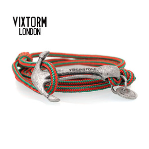 英国VIXTORM正品原创手链 新款现货白骨风格复古白铜船锚情侣手绳