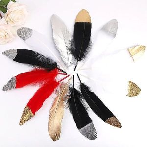 10Pcs Handmade Decorative Feathers Colorful Feathers Crafts