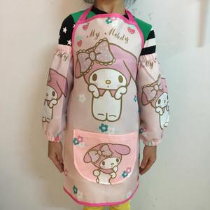 日本可爱卡通动漫周边美乐蒂儿童幼儿园美术用绘画罩衣围裙含手套