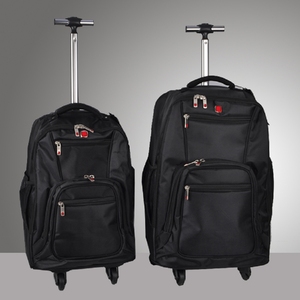 新款单拉杆背包两用多功能拉包带轮成人双肩可背旅行箱拖拉行李箱