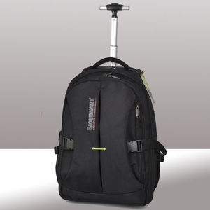 帆布拉杆背包两用多功能拉包带轮成人双肩书包可背旅行箱拖拉行李