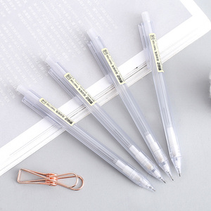 天卓原品记活动铅笔0.5/0.7简约磨砂透明六角形笔杆学生自动铅笔