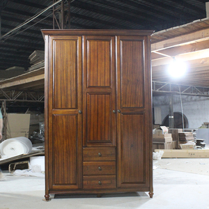 三门小衣柜美式轻奢复古实木1.5米3门加厚升级小户型包安装现货家