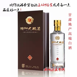 滨河九粮液 45度500ml 单瓶 甘肃地产 高端白酒（整箱起拍包邮）