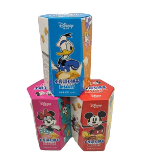 滨崎迪士尼心宠注灌心饼干草莓巧克力味45g盒装卡通小孩休闲零食