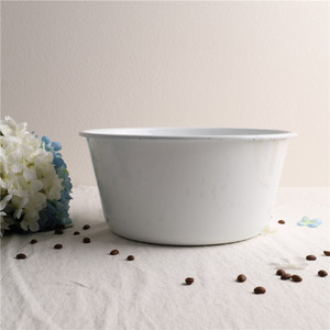 印象搪瓷 出口日本DULTON 加厚沙拉碗搪瓷汤碗珐琅水果盆和面盆