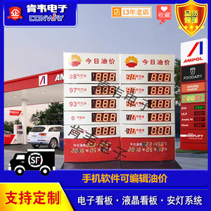 定制户外led油价屏电子看板加油站油价牌显示屏数字价格屏控制卡