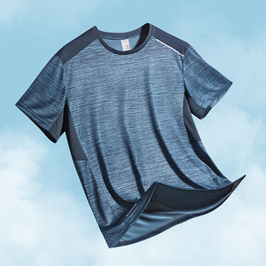 今年流行速干男t恤夏季薄款冰丝透气圆领短袖男装运动跑步上衣服