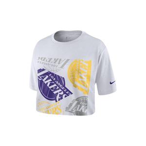 Nike耐克女装洛杉矶湖人队LOGO NIKE NBA短款T恤CK7692-100