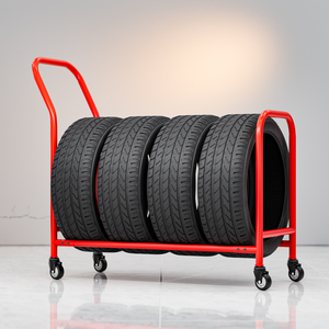 轮胎货架展架带轮子汽车胎展示架维修店车间移动轮胎轮毂架子4S店