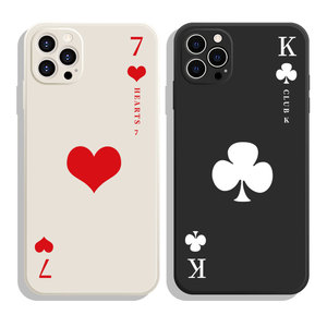 扑克幸运数字手机壳适用苹果13华为P50红米K50至尊小众个性定制