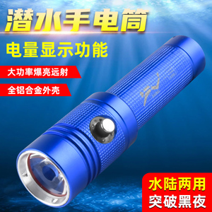 潜水手电筒充电水下专业照明强光防水专用小型迷你超亮赶海户外灯