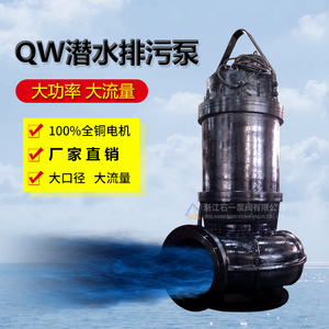 厂家直销WQ大功率大口径国标潜水排污泵铸铁大流量工程污泥回流泵