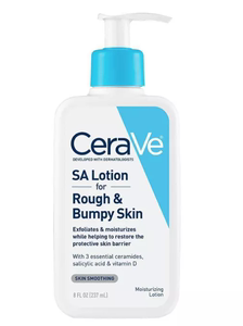 美国代购 2瓶 CeraVe SA水杨酸身体乳 去角质鸡皮背部痘痘 237ml