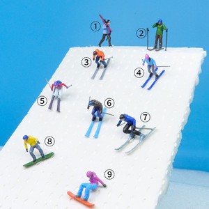 1/87HO比例2厘米滑雪小人 沙盘微拍微景观模型玩具摆件  凤哥自制