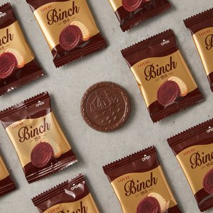 binch乐天巧克力lotte宾驰代可可脂巧克力饼干韩国进口零食小点心