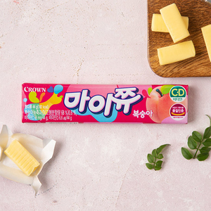 韩国进口crown克丽安果味软糖草莓葡萄味口嚼糖儿童休闲糖果零食