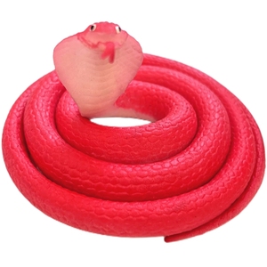 软胶蛇花色眼镜蛇纯色仿真蛇儿童玩具蛇橡皮橡胶假蛇吓人动物模型