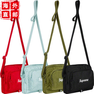 正品Supreme 19SS 46TH Shoulder Bag挎包 单肩包 满印字母斜挎包