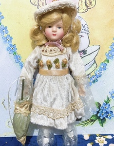 古董陶瓷娃娃小浓汤脸娃娃国外艺术家手作娃娃芭比娃娃贵妇娃娃