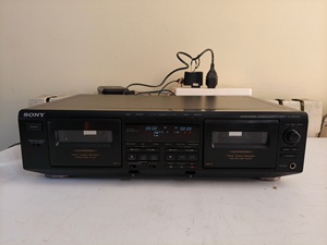二手愿装进口索尼双卡做.tc-we605s专业录音卡座 录音机 卡带播放