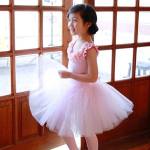 韩国进口儿童舞蹈练功服装女孩少儿专业跳舞演出芭蕾纱裙大蓬蓬裙