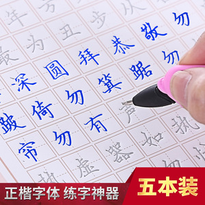 常用汉字 成语凹槽练字帖 成人楷书练字板 中小学生练字神器 经典文化系列练字板 加厚字帖 自动消失重新使用习字帖