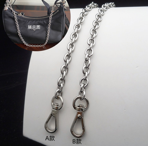 银色金属包带链条单买 小包包带子 O链适用于普拉哒小包链条包