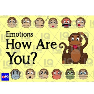 English Lesson  EMOTIONS 情绪  抽认卡工作表游戏 原件 英语课