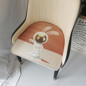 夏天奶油风太空半圆沙发菠萝皮椅坐垫 凉爽透气冰丝餐椅垫马蹄形