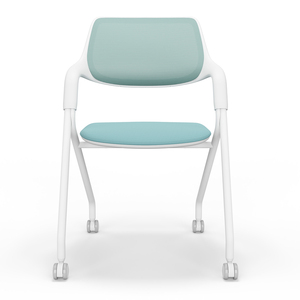 高档会议椅可移动折叠培训椅时尚职员办公椅接待洽谈椅轻盈折叠椅