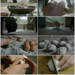 美食鸭蛋食物制作烹饪高油咸蛋黄制作工艺蛋壳高清视频素材