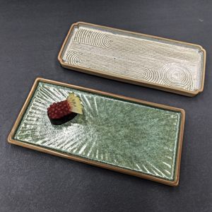 日本怀石会席板前料理陶瓷餐具长方寿司刺身拼盘日式煎饺秋刀鱼碟