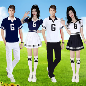 韩版女团学院风团体演出服大学生啦啦队啦啦操服成人健美操演出服