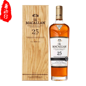 洋酒 Macallan 正品行货 麦卡伦25年单一麦芽威士忌雪莉桶 700ml