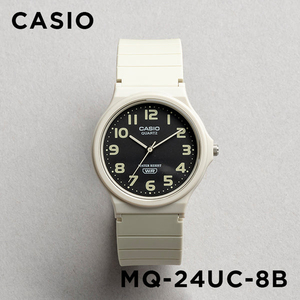 卡西欧CASIO MQ-24UC-8B新款白色学生考试防水静间小黑表儿童手表