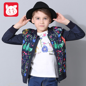 【双11全球狂欢节】小猪班纳童装男童夹克外套秋装…颜色分类蓝