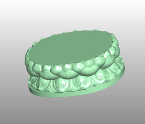 STL精雕图圆雕图三维立体模具浮雕图 接图制图画图 莲花台底座9