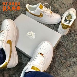 Nike Air Force 1耐克AF1 CR7 Golden C罗白金男女板鞋AQ0666-100