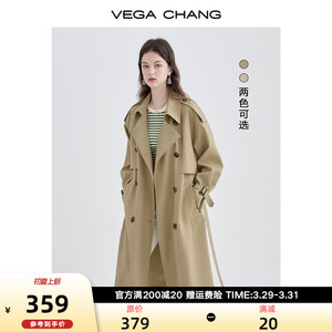 【交个朋友4周年】VEGA CHANG风衣女中长款新款韩版收腰时尚外套