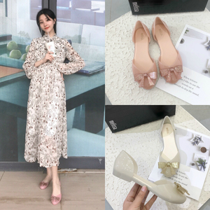 梅丽莎果冻鞋 Angel天使蝴蝶结中空平底包头凉鞋 甜美百搭女鞋