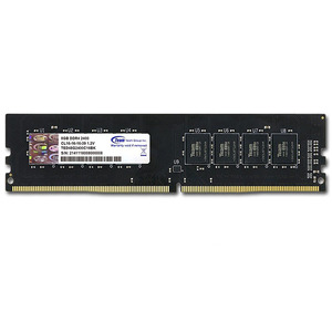 十铨TEAM 8GB DDR4 2400 CL16-16-16-39 TED48G2400C16BK四代内存