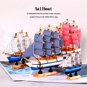 蛋糕装饰帆船创意一帆风顺海洋海景沙滩主题微观乘风破浪插旗摆件