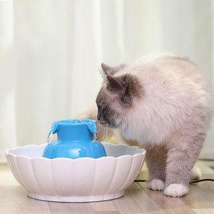 环球之光宠物陶瓷饮水机猫咪狗狗宠物循环饮水机器流动活水滤芯棉